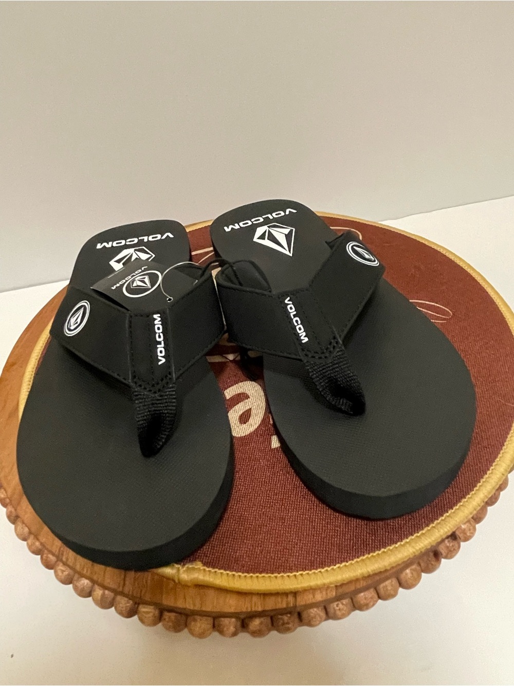 Volcom Black Men's Logo Thong Sandals
